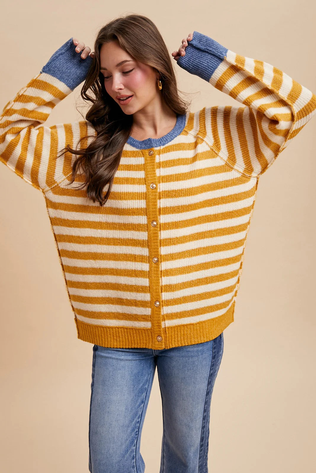 Carolyne Sweater - Blue/Gold