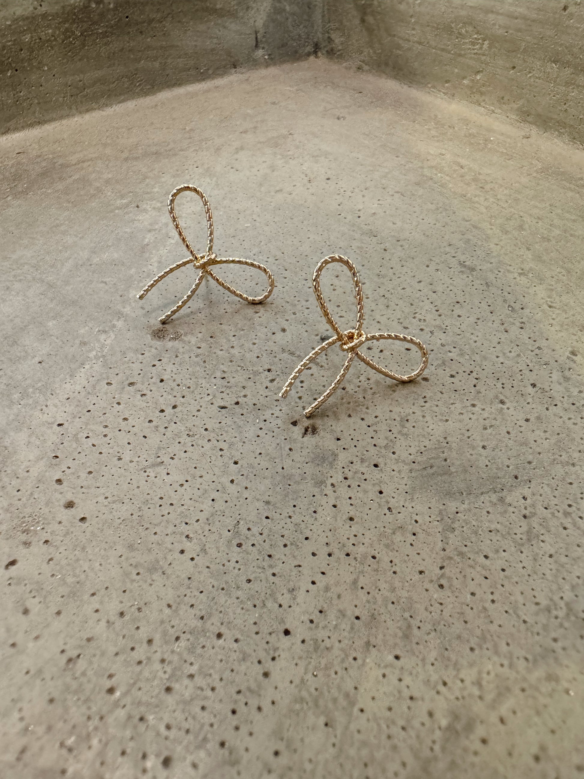 Ribbon Bow Stud Earrings