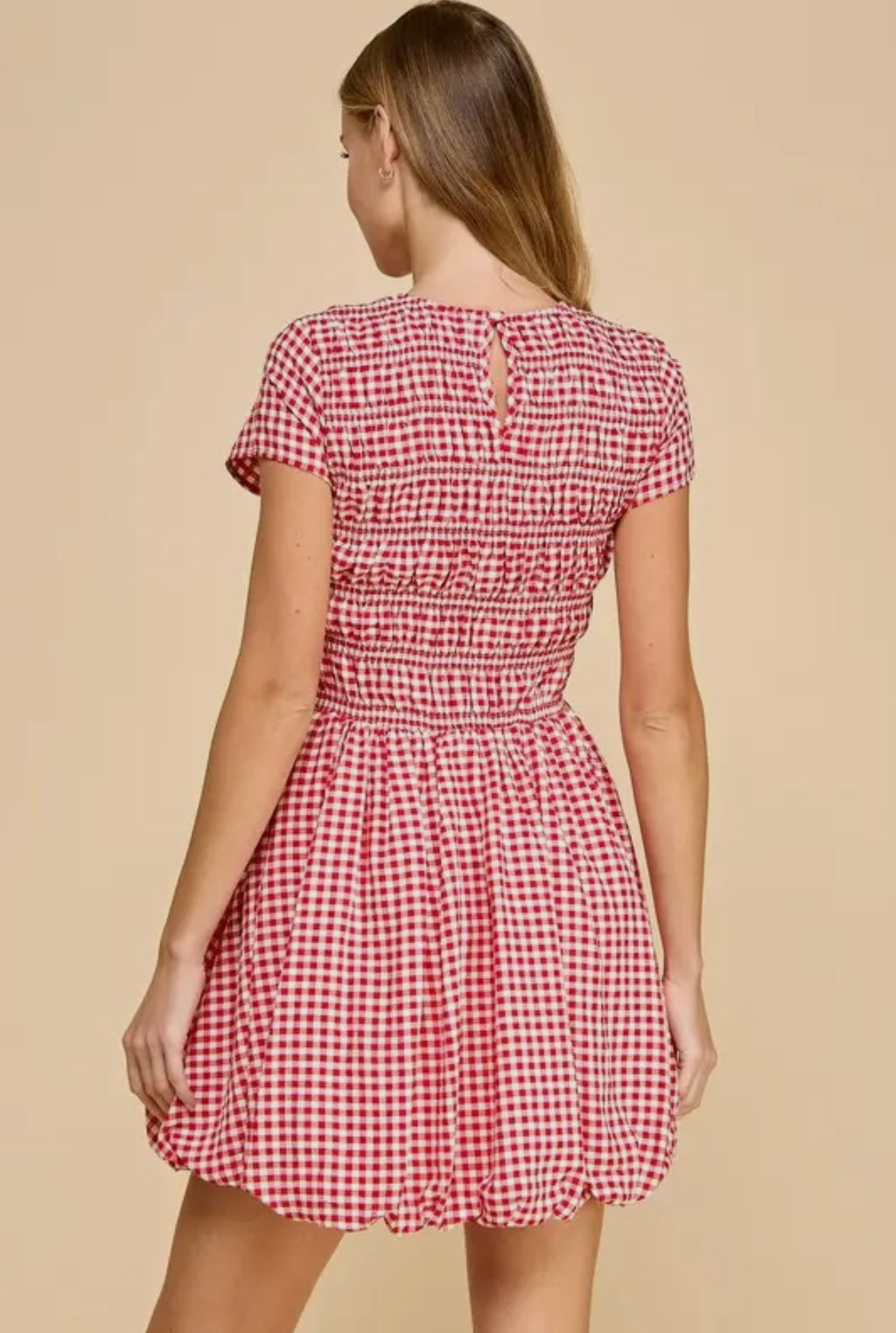 Gingham Smocked Bubble Dress
