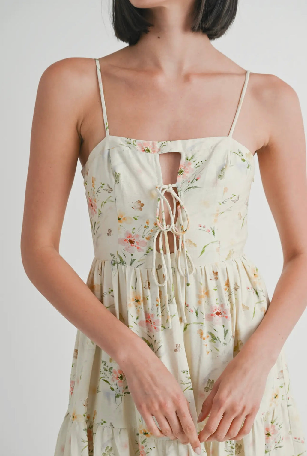 Ruffle Floral Midi Dress