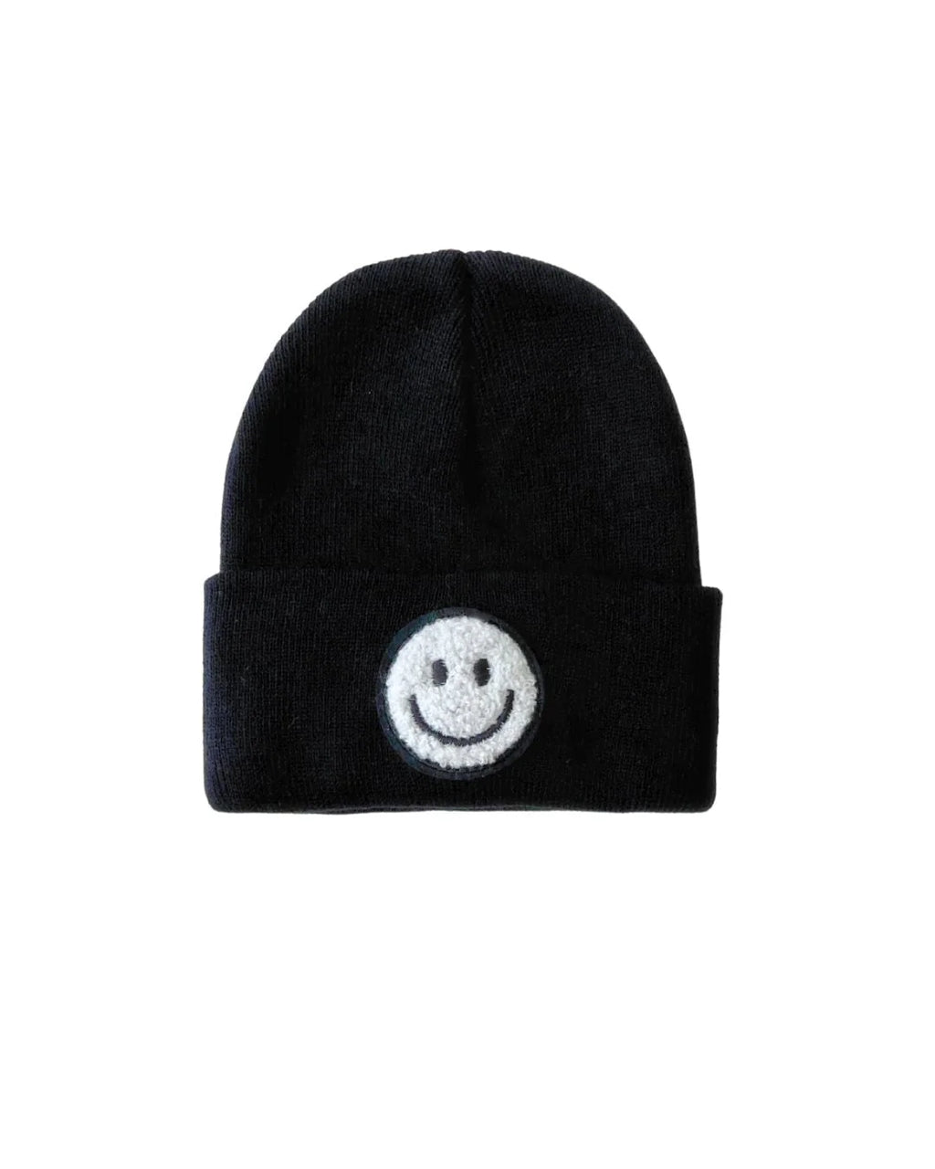 Kids Smiley Beanie - Black
