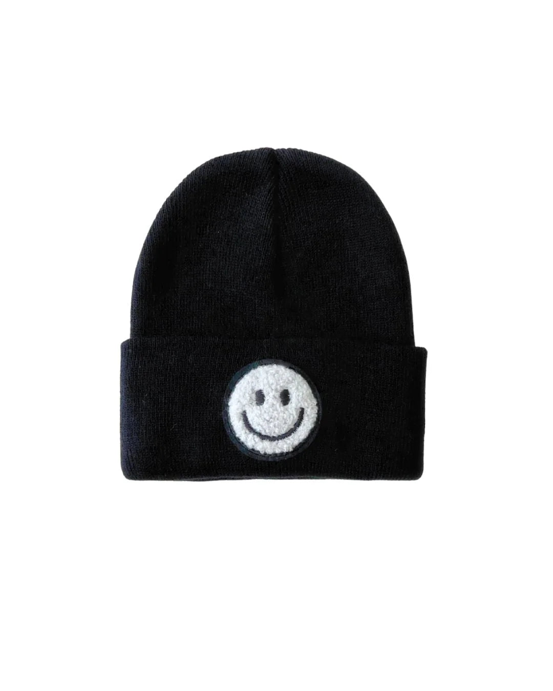 Kids Smiley Beanie - Black