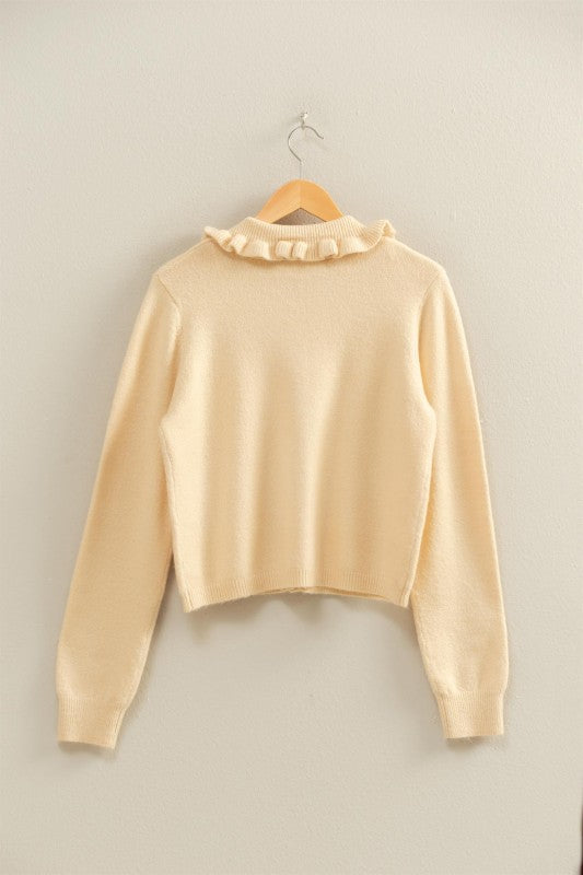 Ruffle Collar Sweater