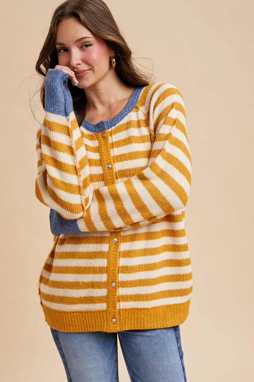 Carolyne Sweater - Blue/Gold