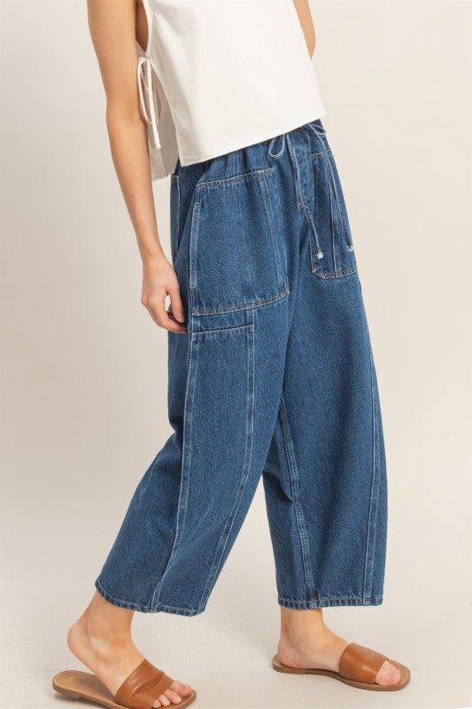 Melanie Denim Pants - Dark