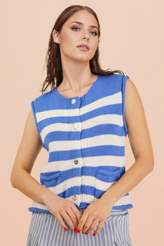 Shelby Button Down Knit Top