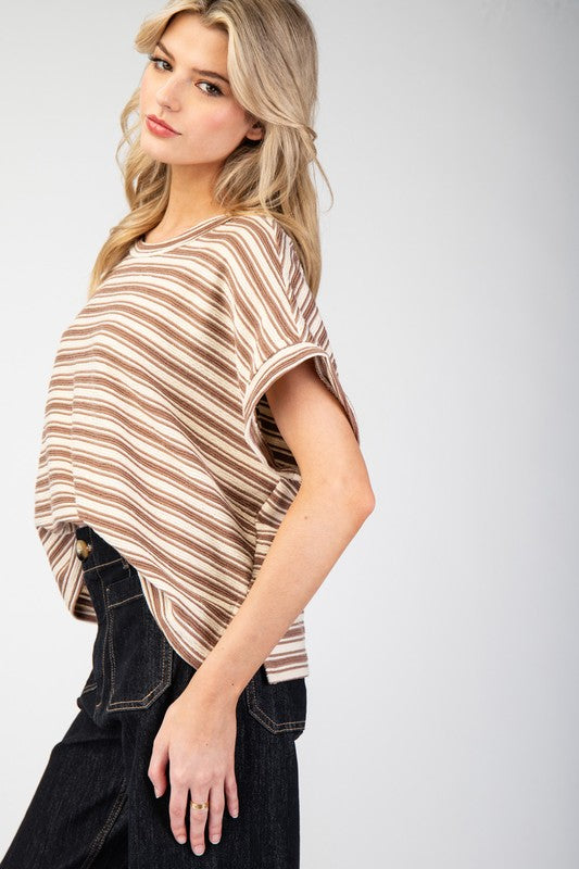 Striped Short Sleeve Top