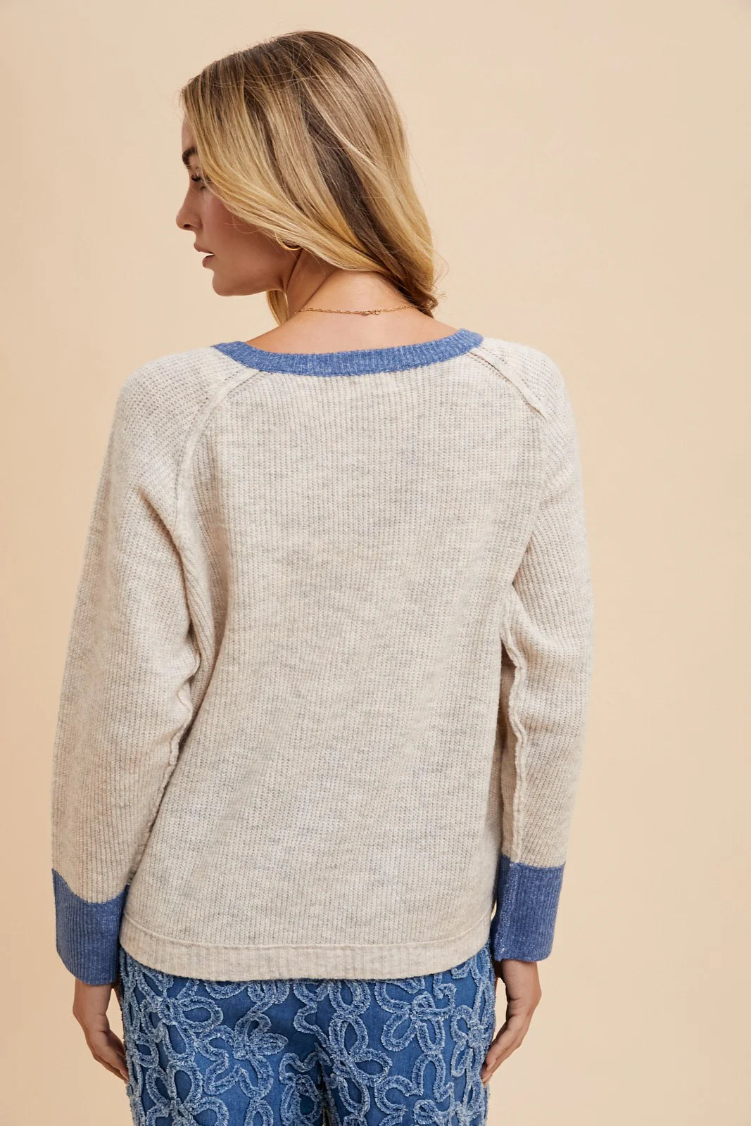 Carolyne Sweater - Blue/Grey