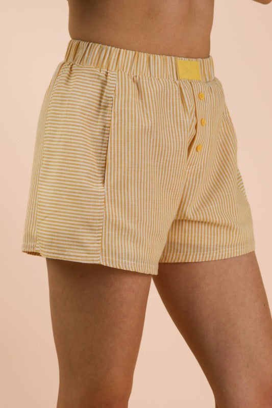 Boxer Shorts - Yellow Striped