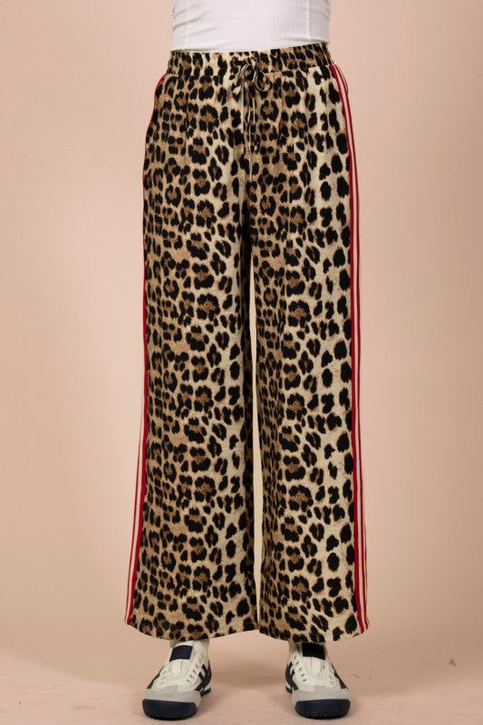 Leopard Side Stripe Pants