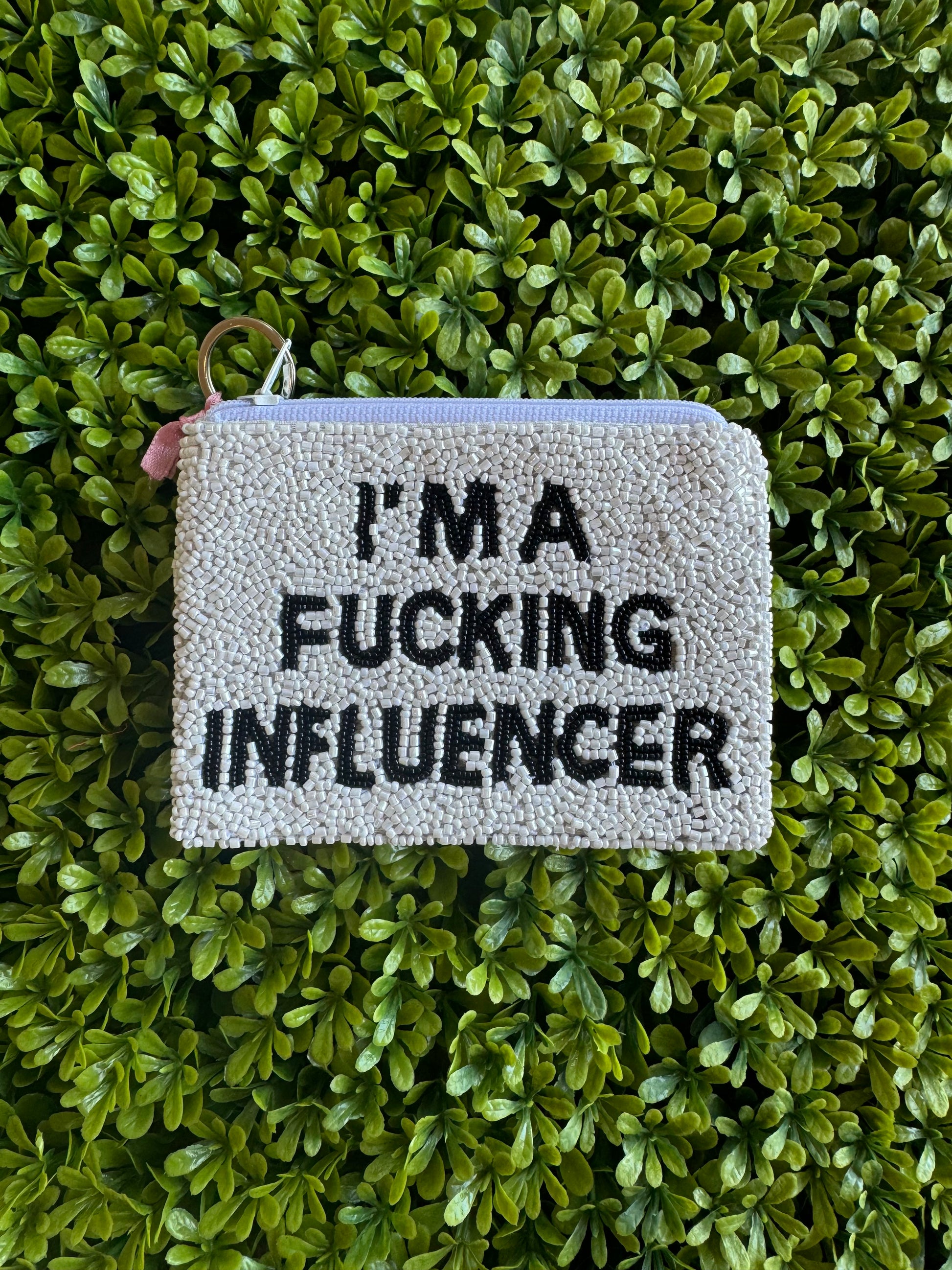 I'm an Influencer Beaded Coin Purse