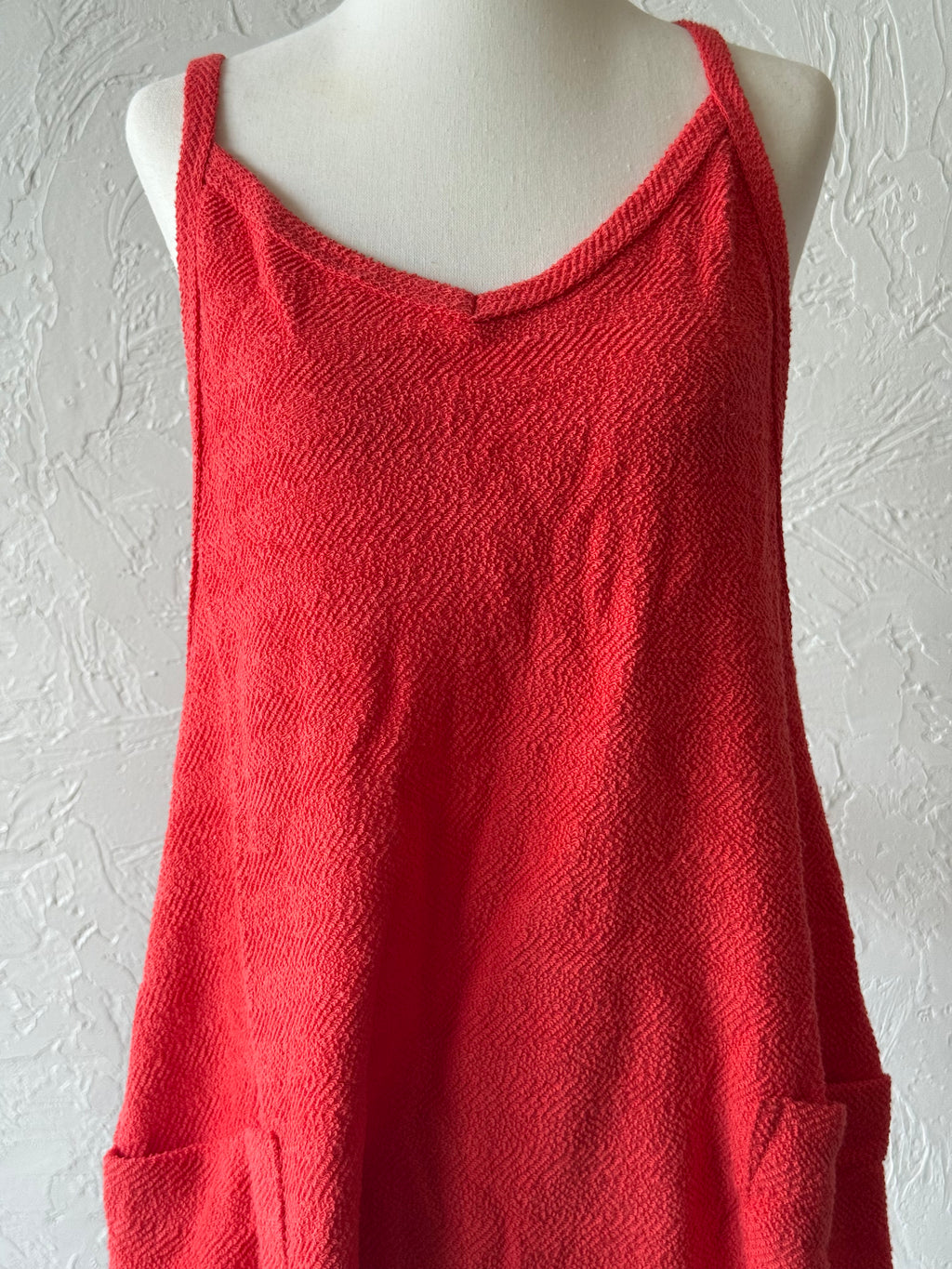 In The Red Oversized French Terry Romper