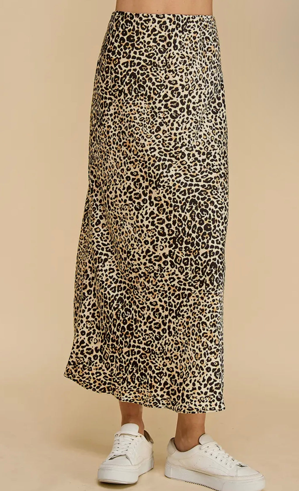 Leopard Print Full Length Skirt