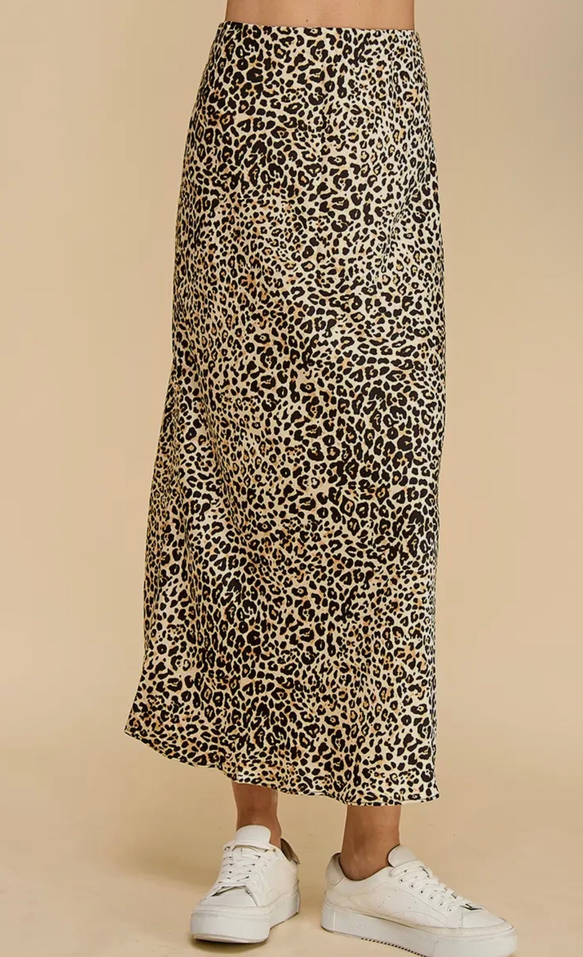 Leopard Print Full Length Skirt
