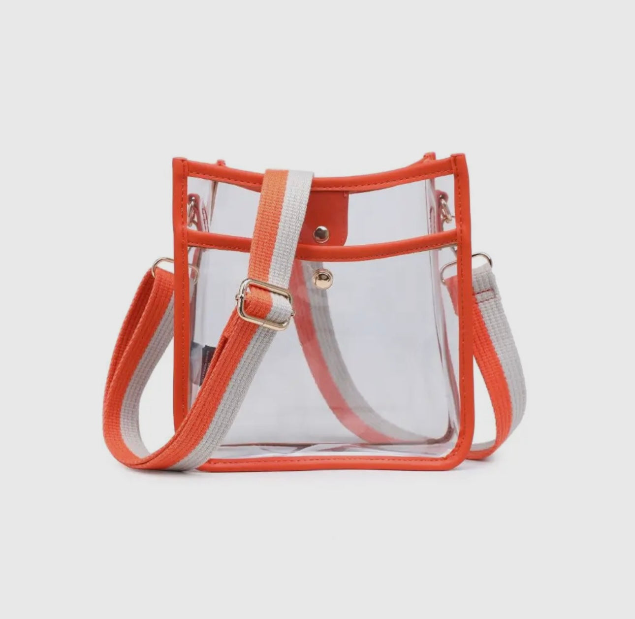 Beckham Clear Stadium Bag - Orange