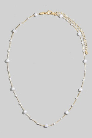 Dainty Pearl Bead Necklace
