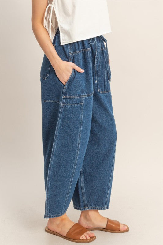 Melanie Denim Pants - Dark