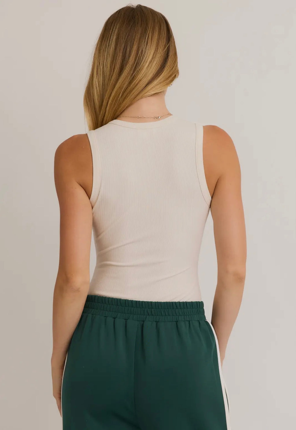 Basic Ribbed Bodysuit - White