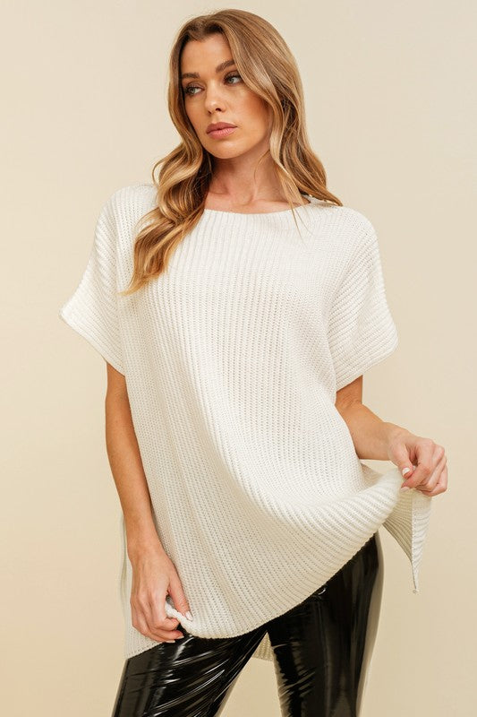 Basic Knit Sweater - White