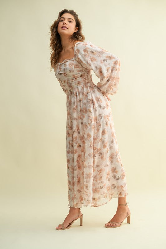 Fall Floral Maxi Dress