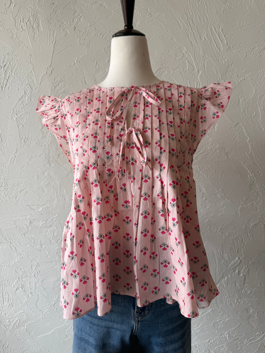 Floral Pleated Blouse
