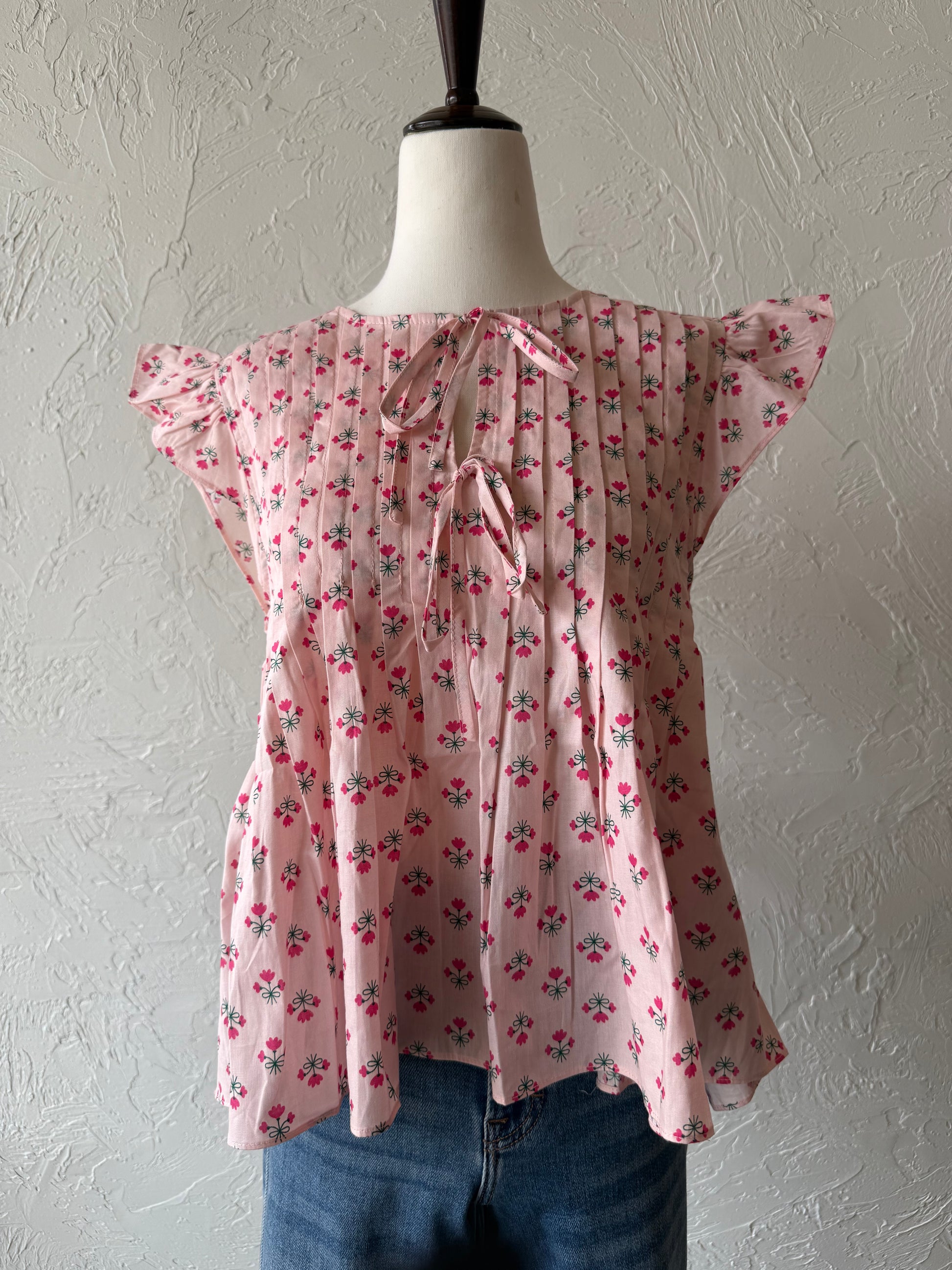 Floral Pleated Blouse
