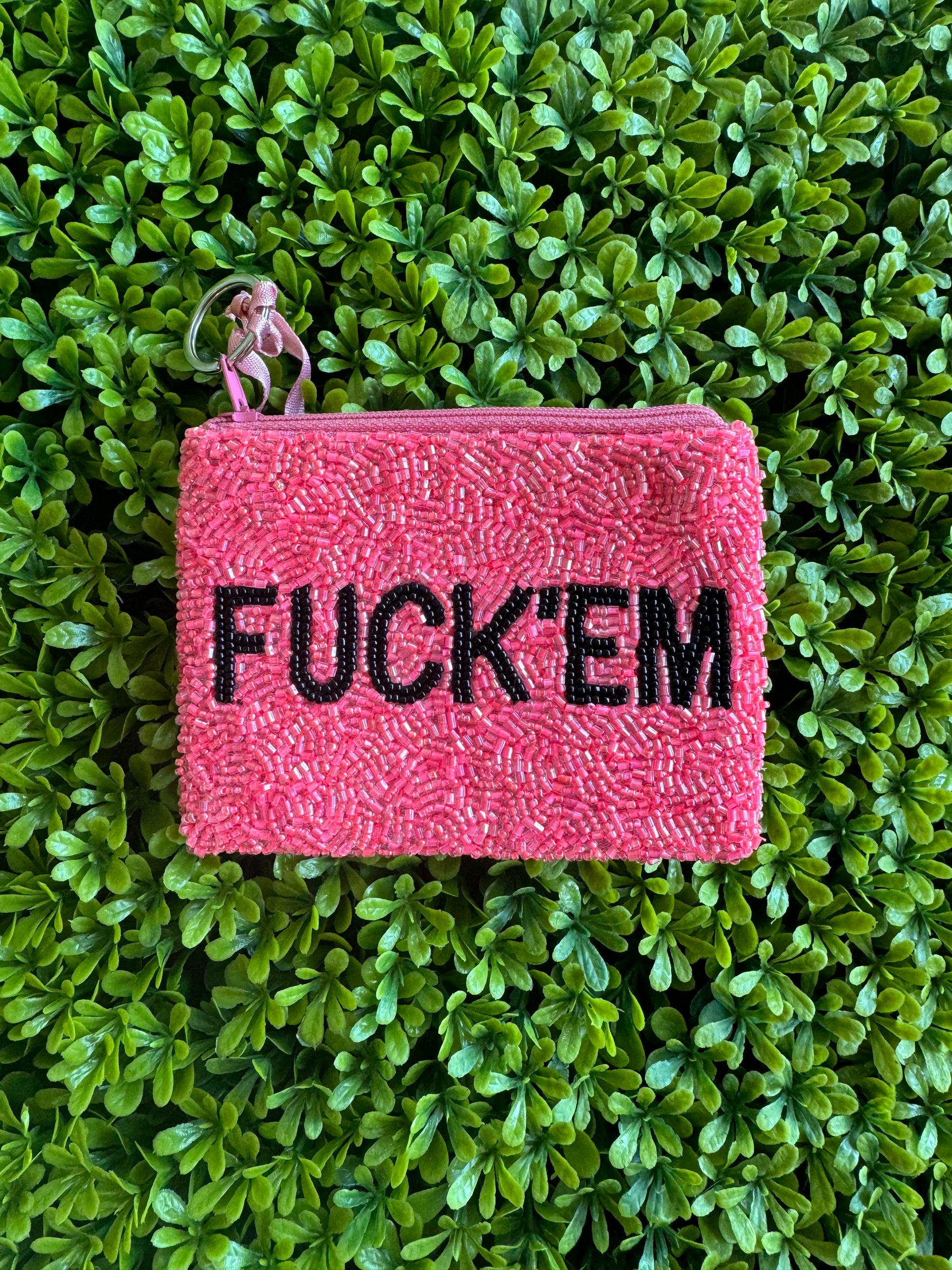 F!ck'em Beaded Coin Purse