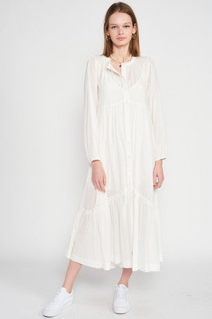 Button Up Maxi Dress