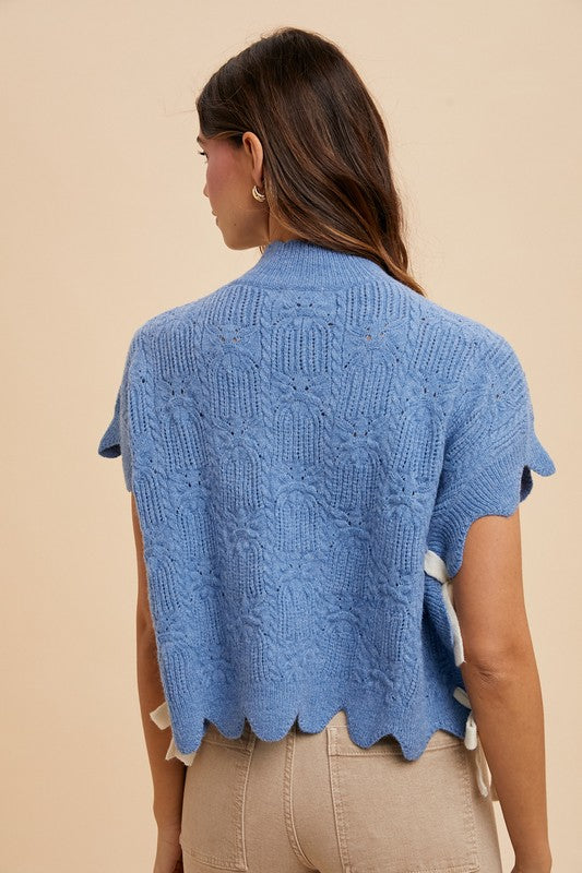 Megan Sweater Vest - Blue
