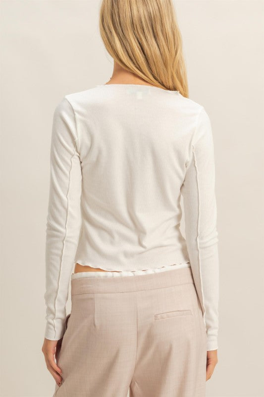 Carly Knit Top - Off White