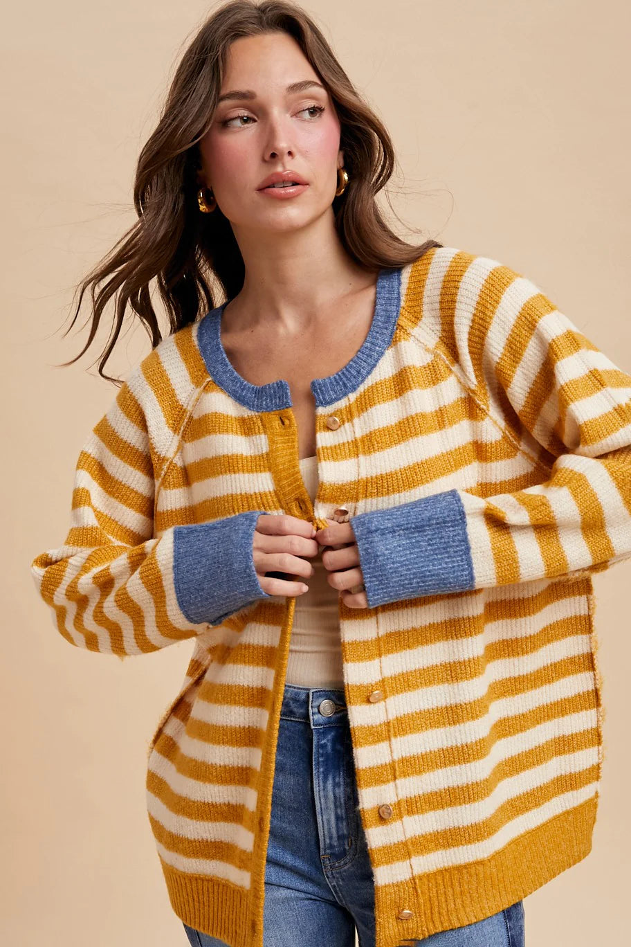 Carolyne Sweater - Blue/Gold