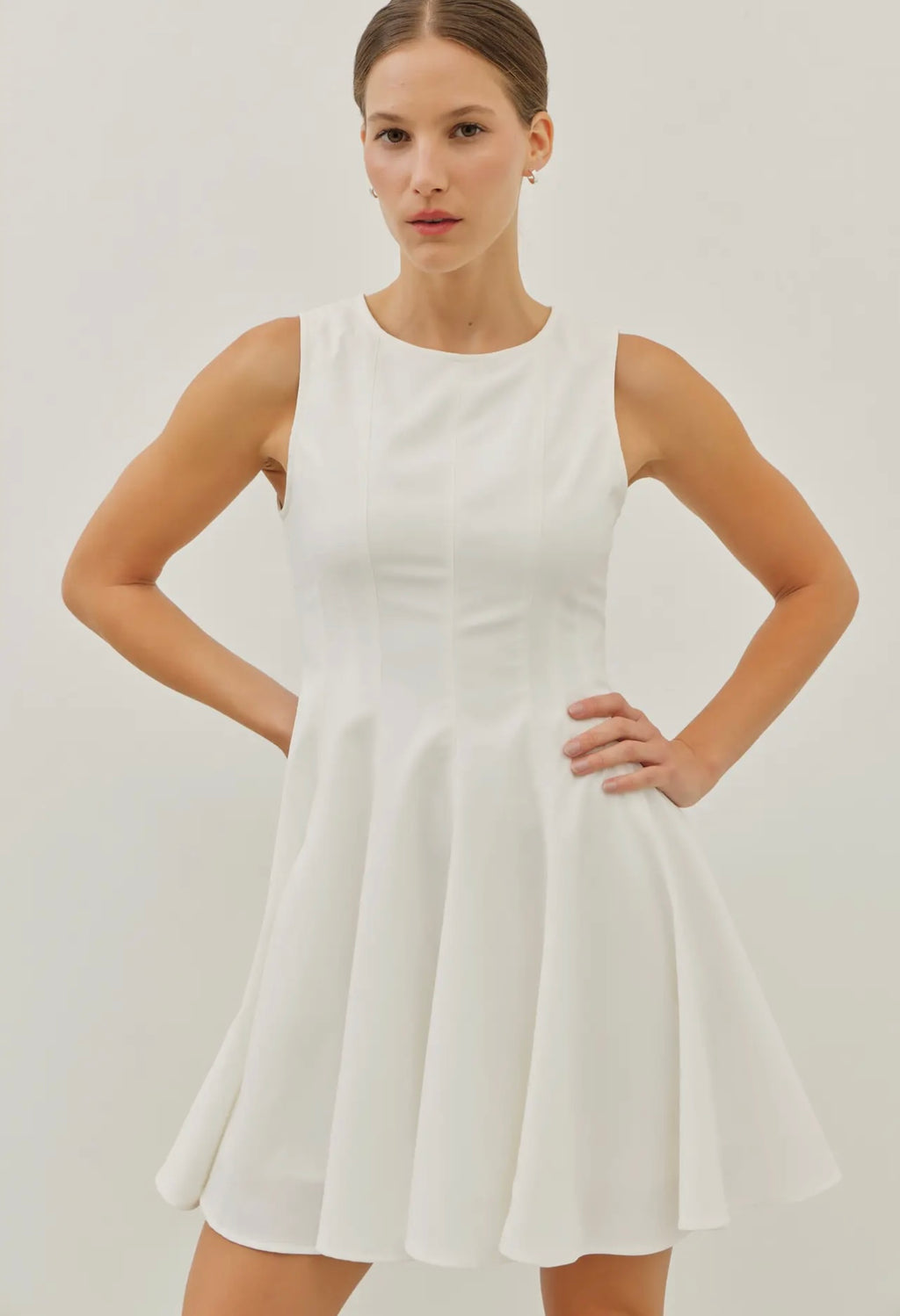 Snow White Flare Mini Dress