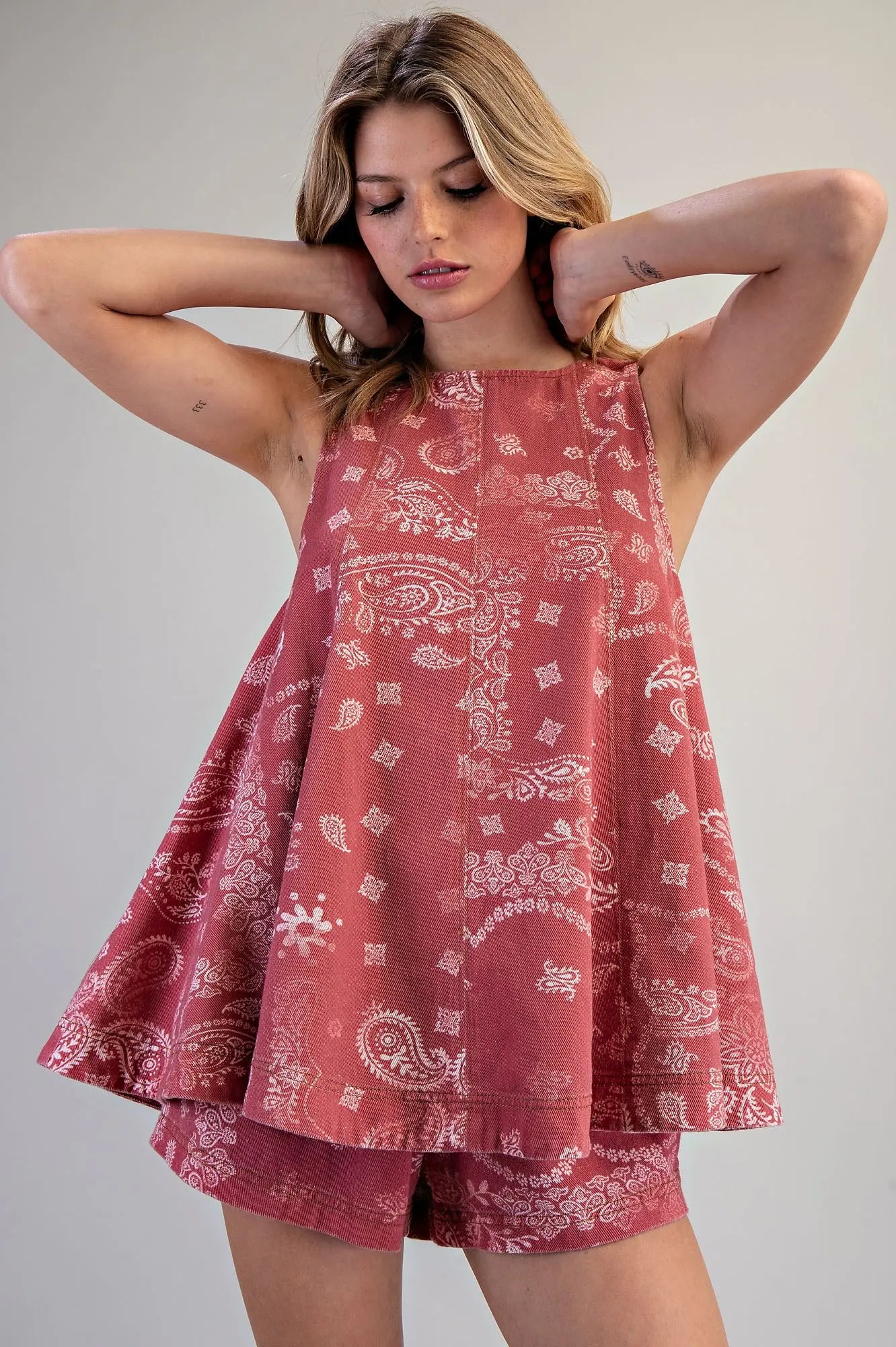 Denim Days Set - Red Paisley