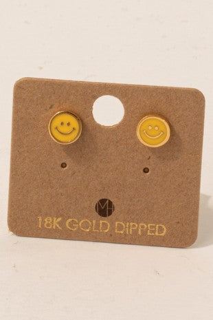 Smiley Face Stud Earrings