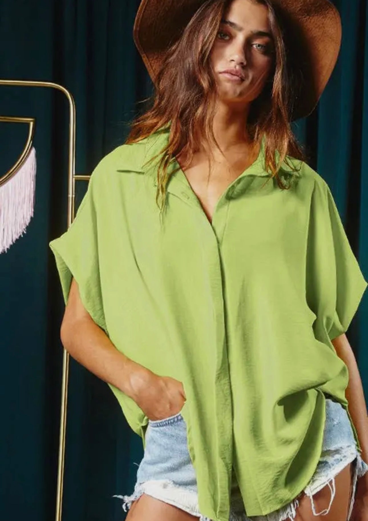 Lime Oversized Top