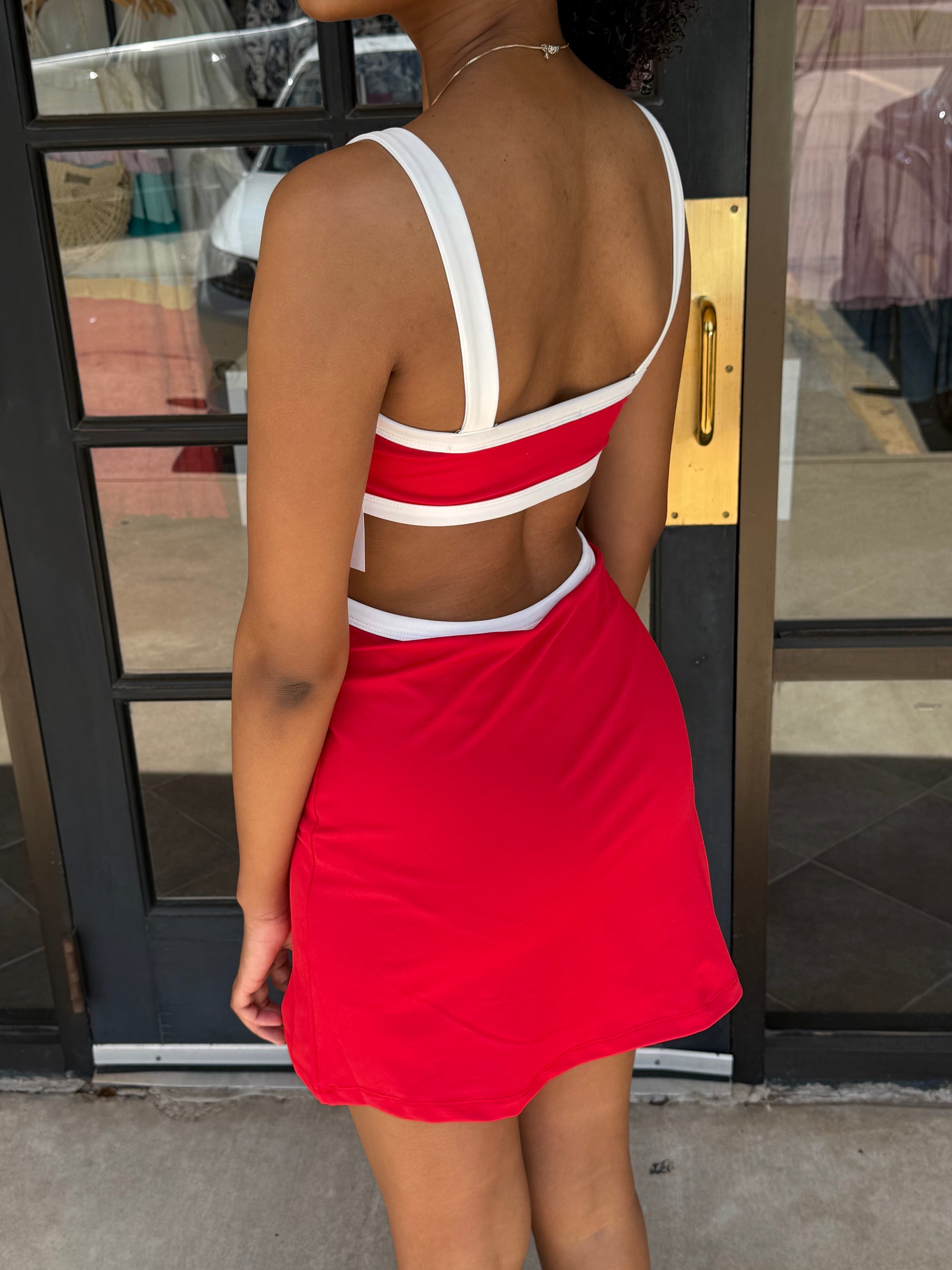 Cue the Cutouts Athleisure Dress