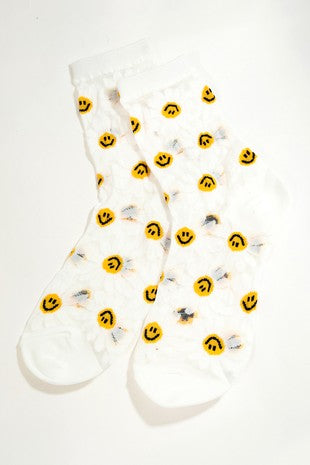 Daisy Smiley Face Socks
