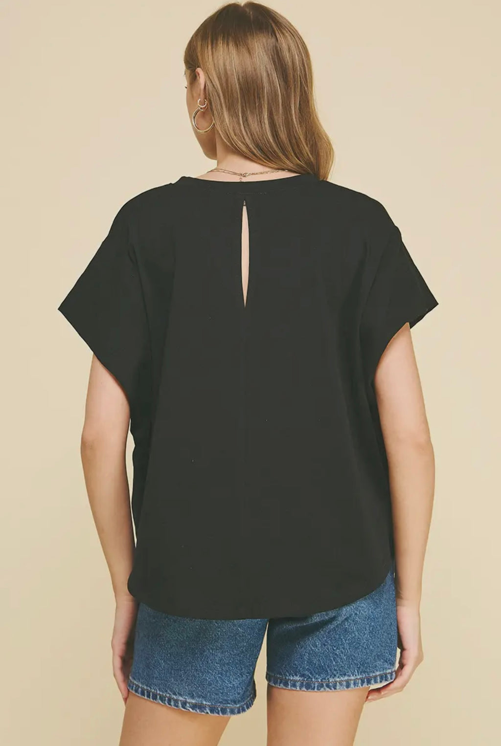 Solid Tunic Top - Black