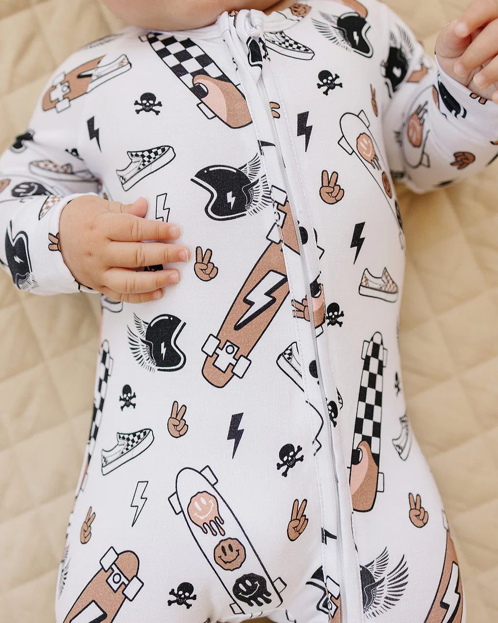 Bamboo Zip Romper - Sk8er