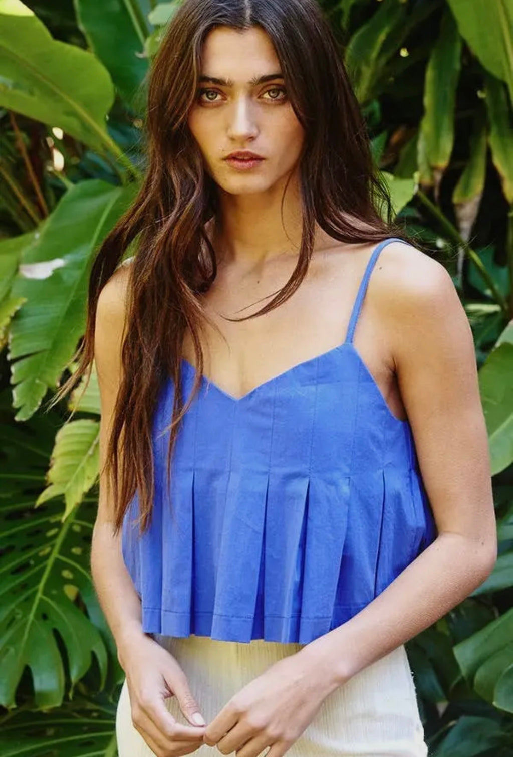 Emma Pleated Crop Top