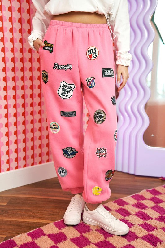 Patch Jogger Pants