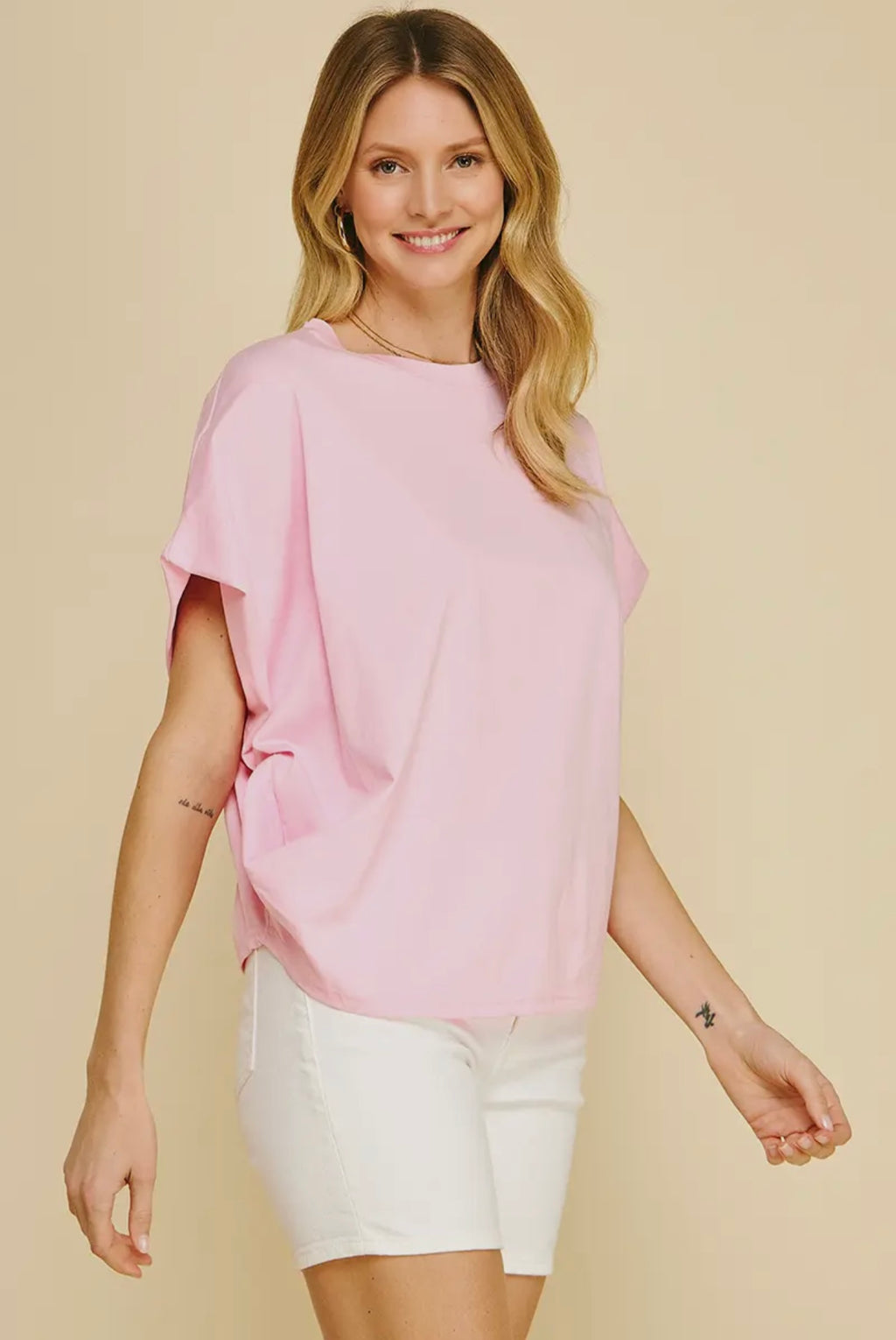 Solid Tunic Top - Pink
