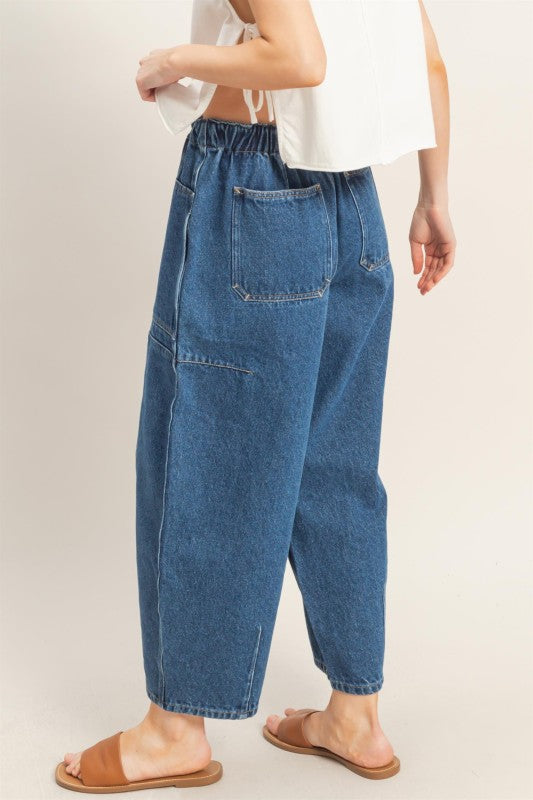 Melanie Denim Pants - Dark