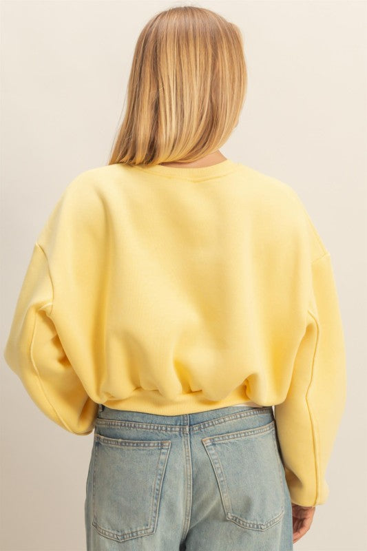 Kenna Cropped Sweatshirt - Butter