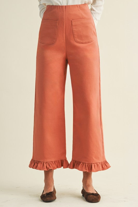 Work Day Twill Pants - Terracotta