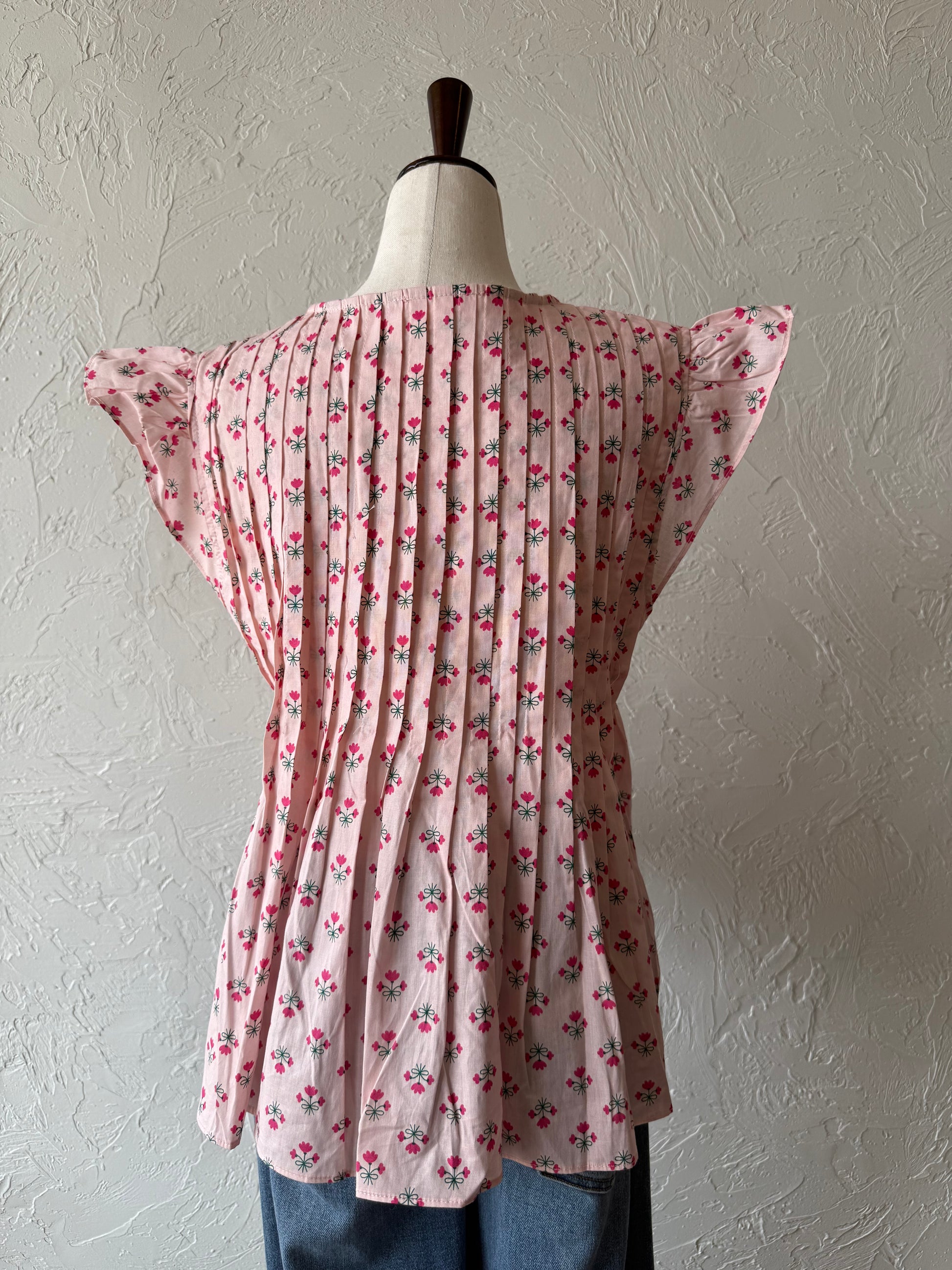 Floral Pleated Blouse