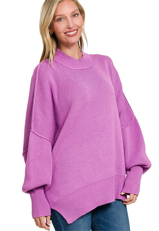 Emma Oversized Sweater - Purple