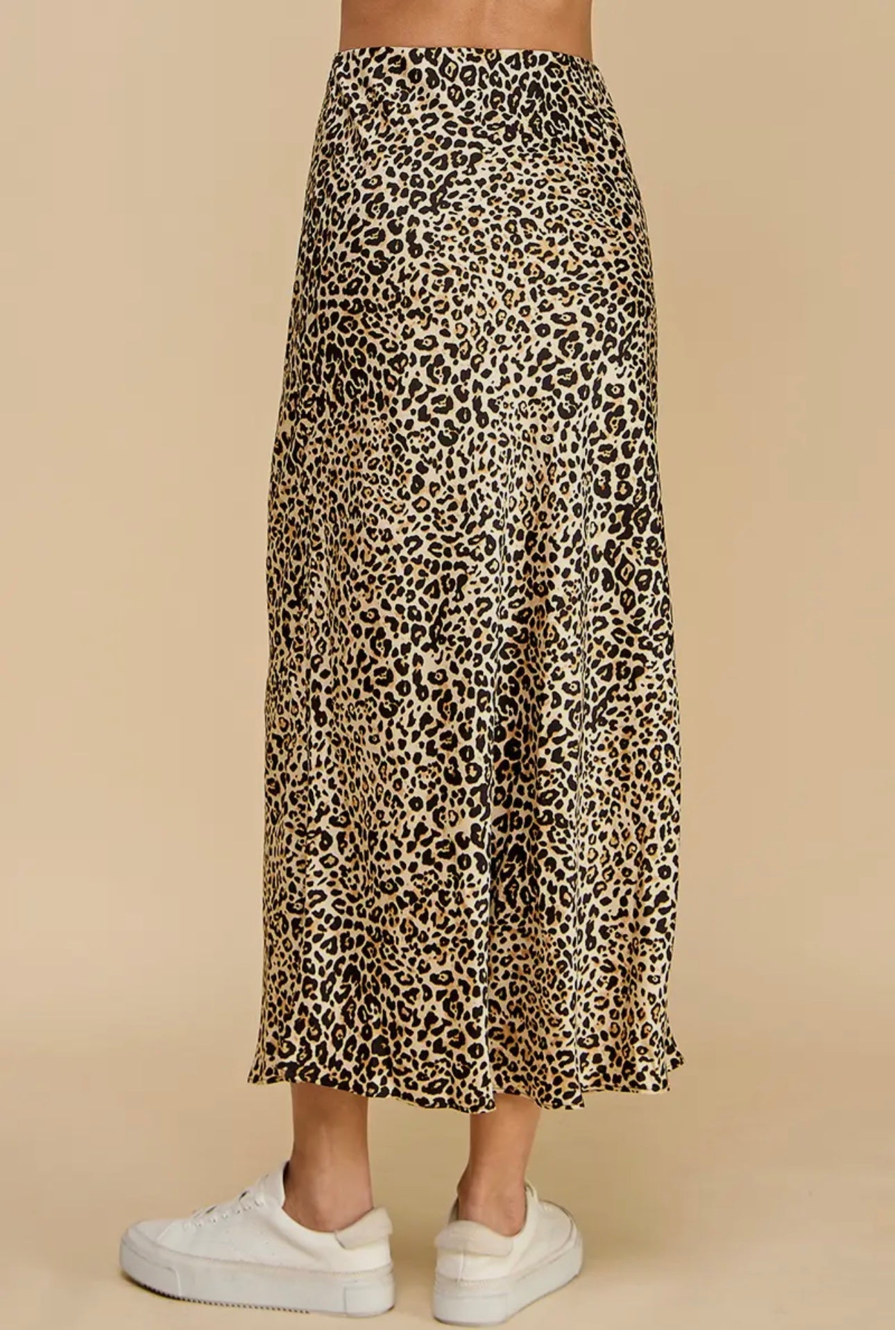 Leopard Print Full Length Skirt