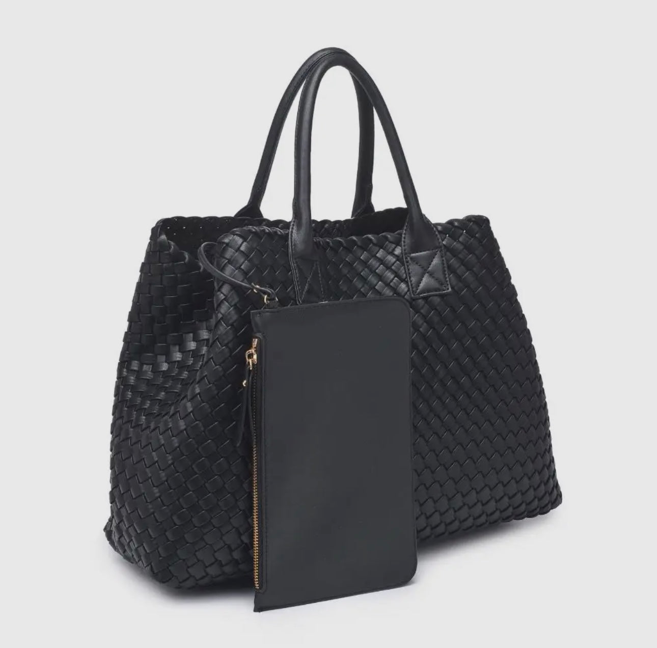 Ithaca Vegan Leather Tote - Black