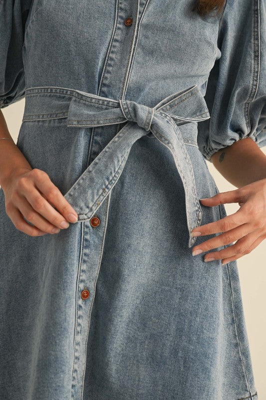Flare Denim Dress